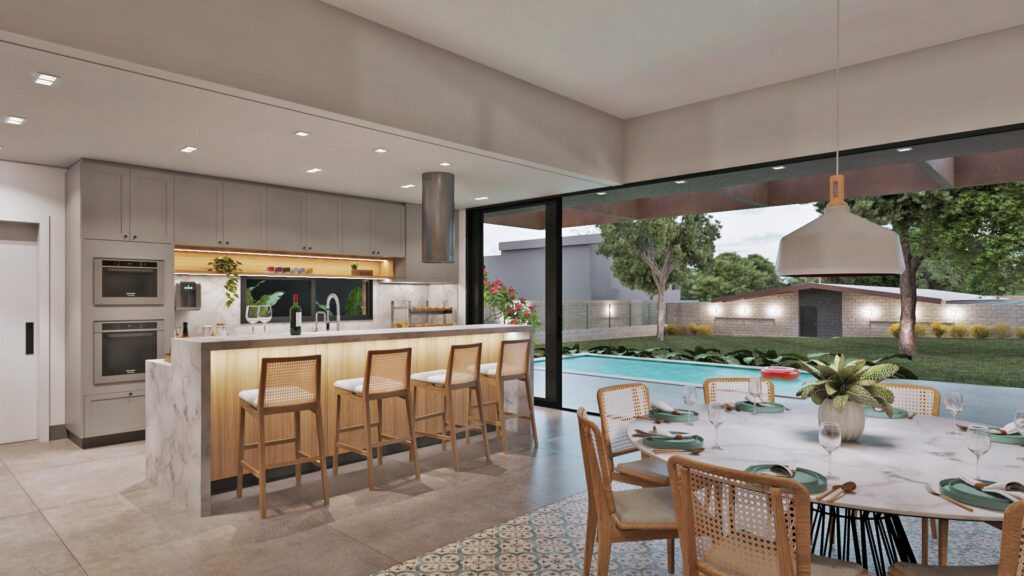 Sala de Jantar e Cozinha - Casa RDA