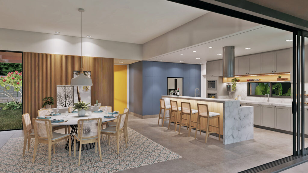 Sala de Jantar e Cozinha - Casa RDA